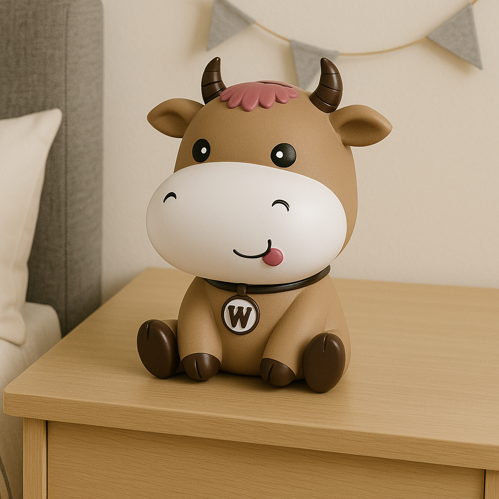 Tirelire Vache Marron