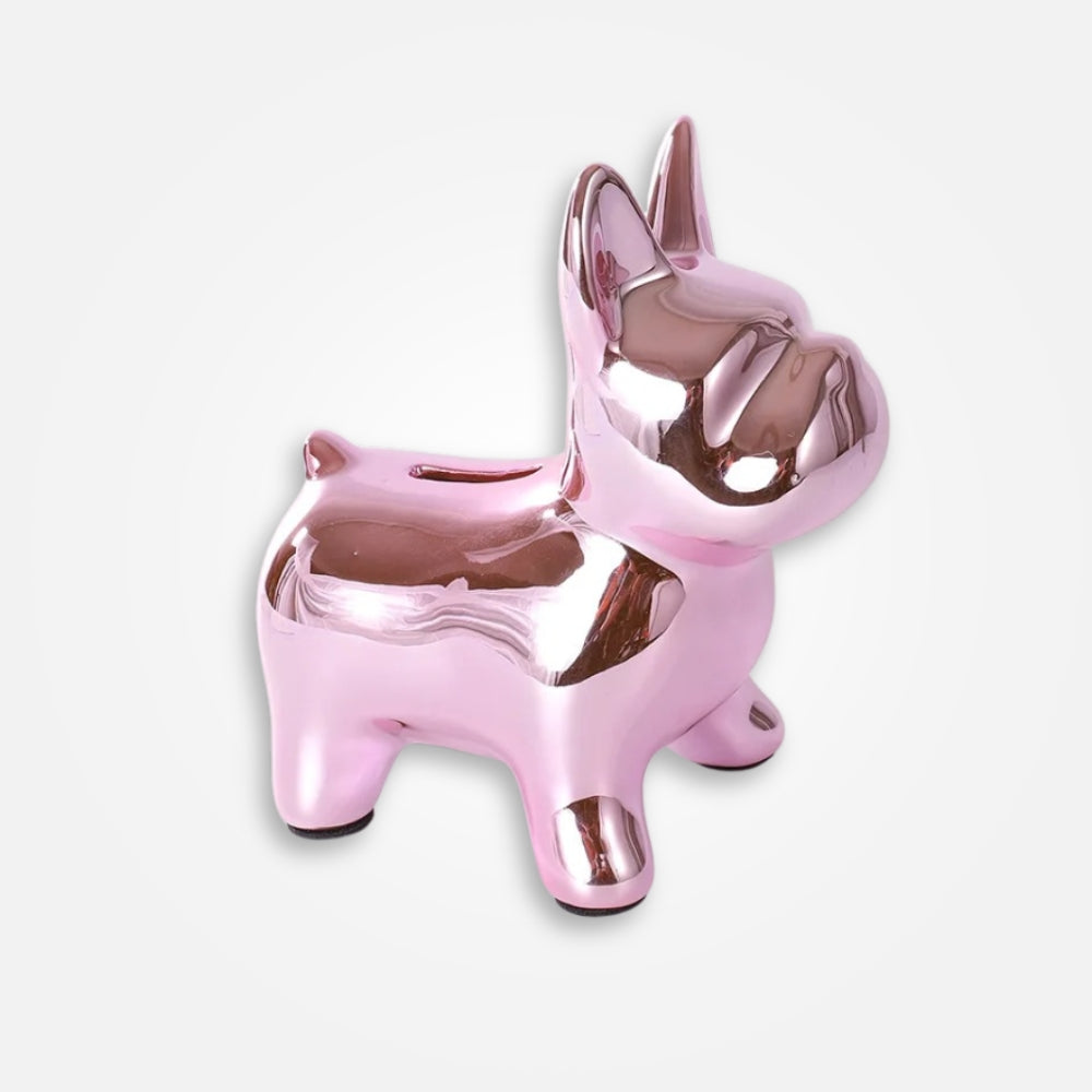 Tirelire Bouledogue Rose