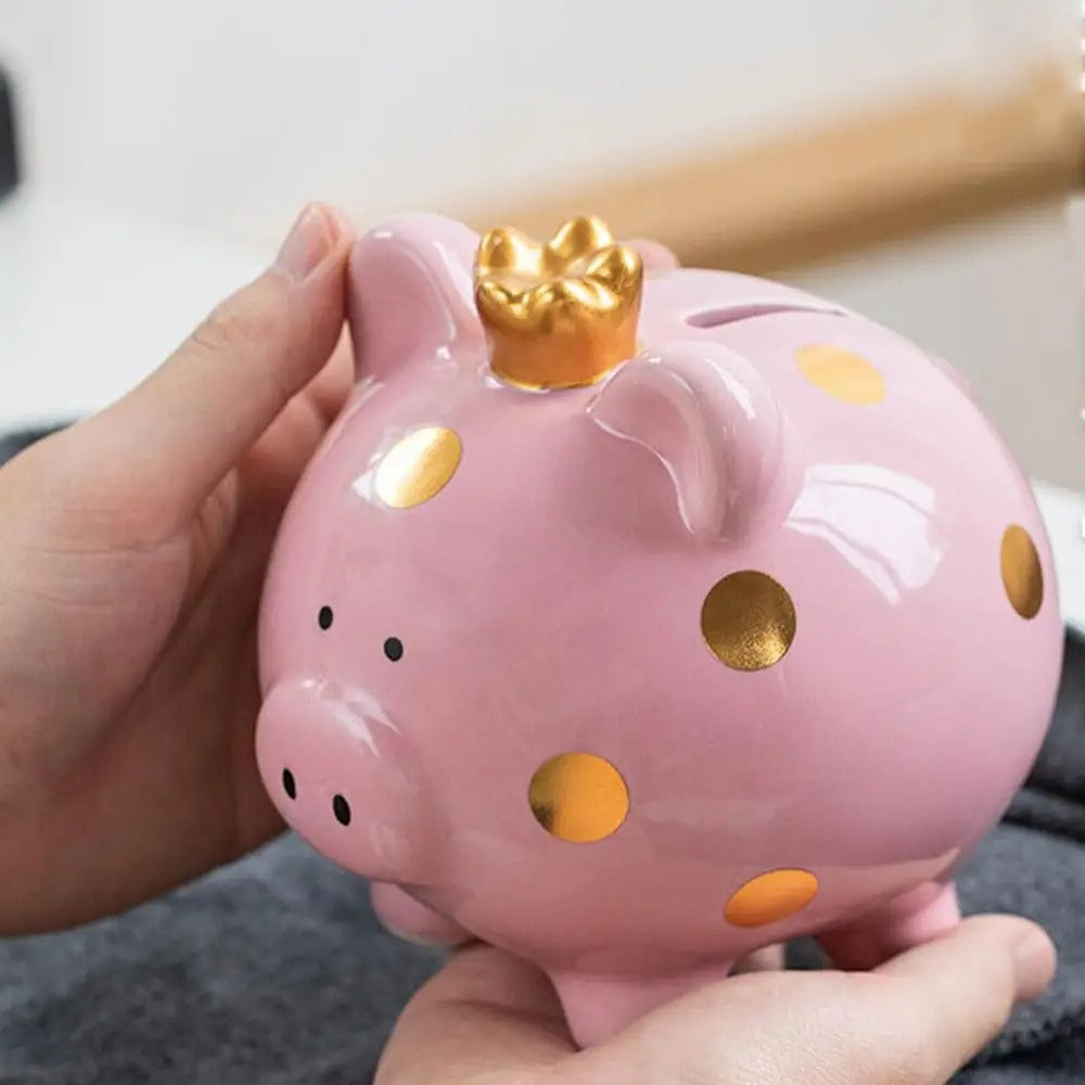 Tirelire Cochon Couronne