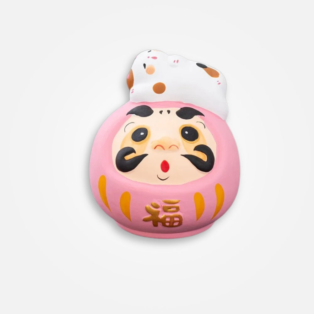 Tirelire Daruma Rose