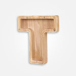 Tirelire En Bois Lettre "T"