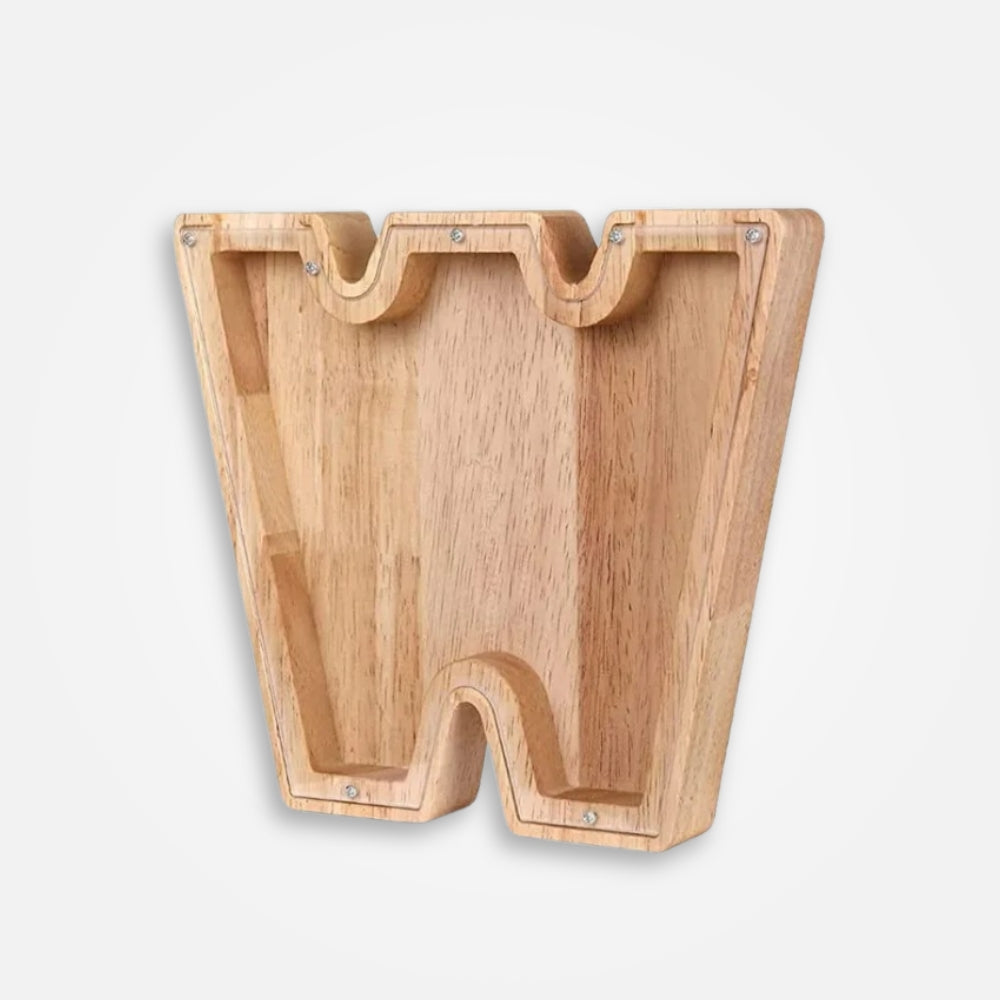 Tirelire En Bois Lettre "W"
