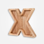 Tirelire En Bois Lettre "X"