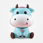 Tirelire Vache Bleu
