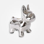 Tirelire Bouledogue Argenté